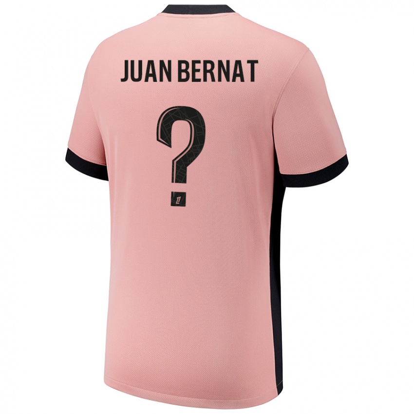 Enfant Maillot Juan Bernat #0 Rouille Rose Troisieme 2024/25 T-Shirt Belgique