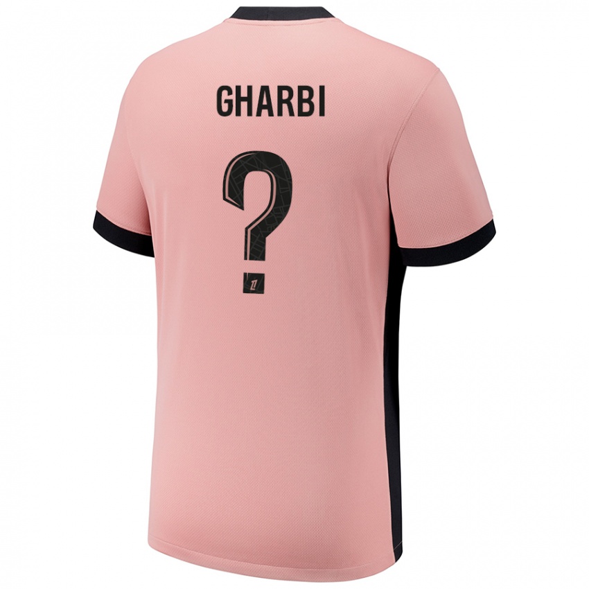 Kinderen Ismael Gharbi #0 Roestroze Thuisshirt Derde Tenue 2024/25 T-Shirt België