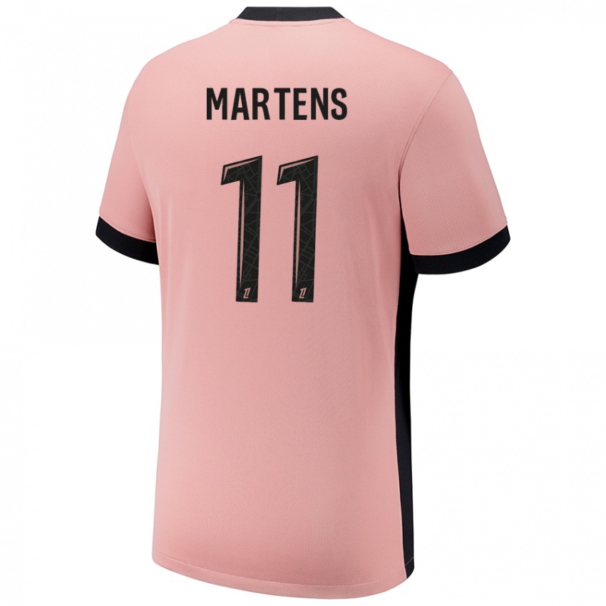 Enfant Maillot Lieke Martens #11 Rouille Rose Troisieme 2024/25 T-Shirt Belgique