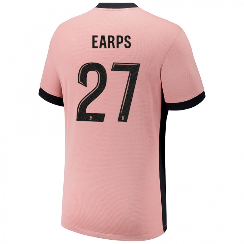 Enfant Maillot Mary Earps #27 Rouille Rose Troisieme 2024/25 T-Shirt Belgique