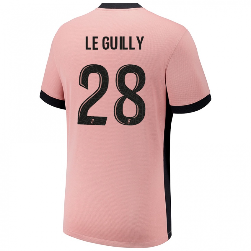 Enfant Maillot Jade Le Guilly #28 Rouille Rose Troisieme 2024/25 T-Shirt Belgique