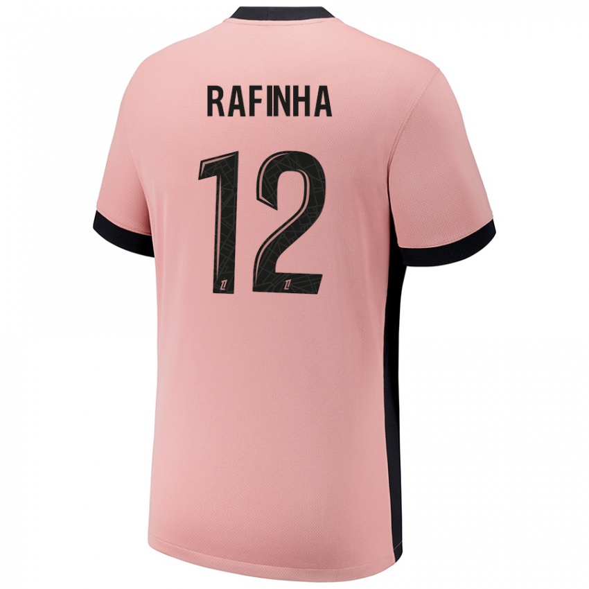 Enfant Maillot Rafinha #12 Rouille Rose Troisieme 2024/25 T-Shirt Belgique