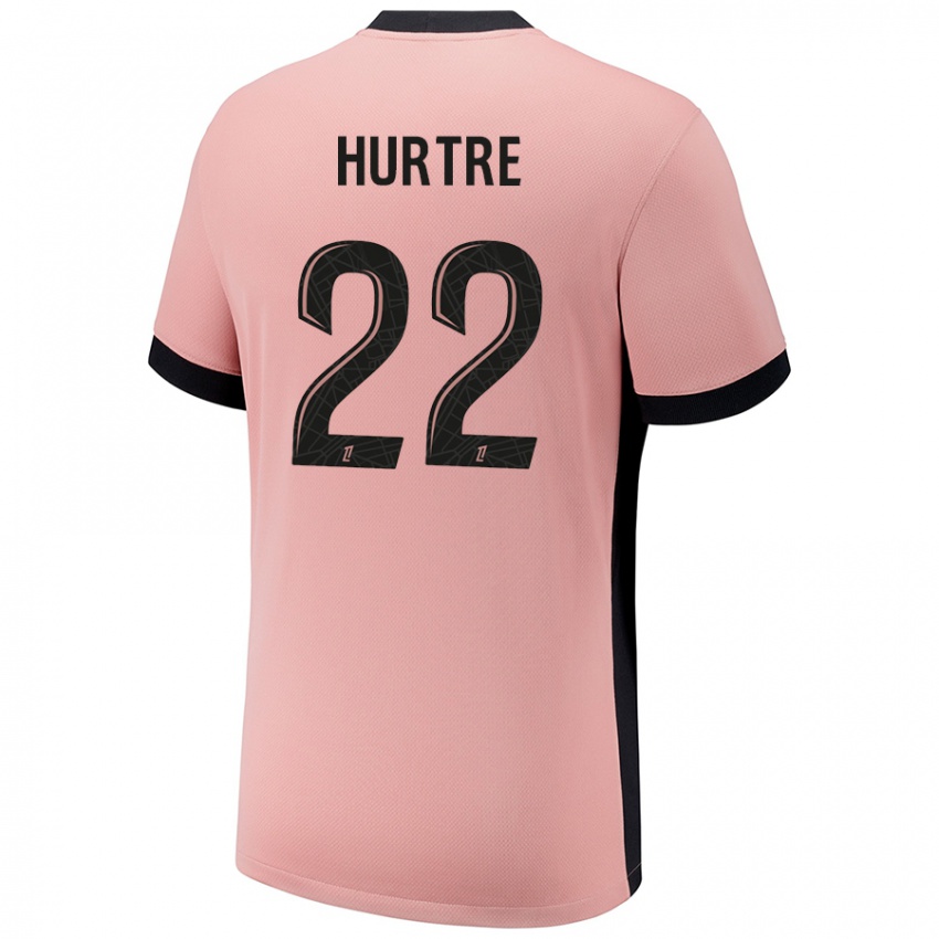 Enfant Maillot Oceane Hurtre #22 Rouille Rose Troisieme 2024/25 T-Shirt Belgique