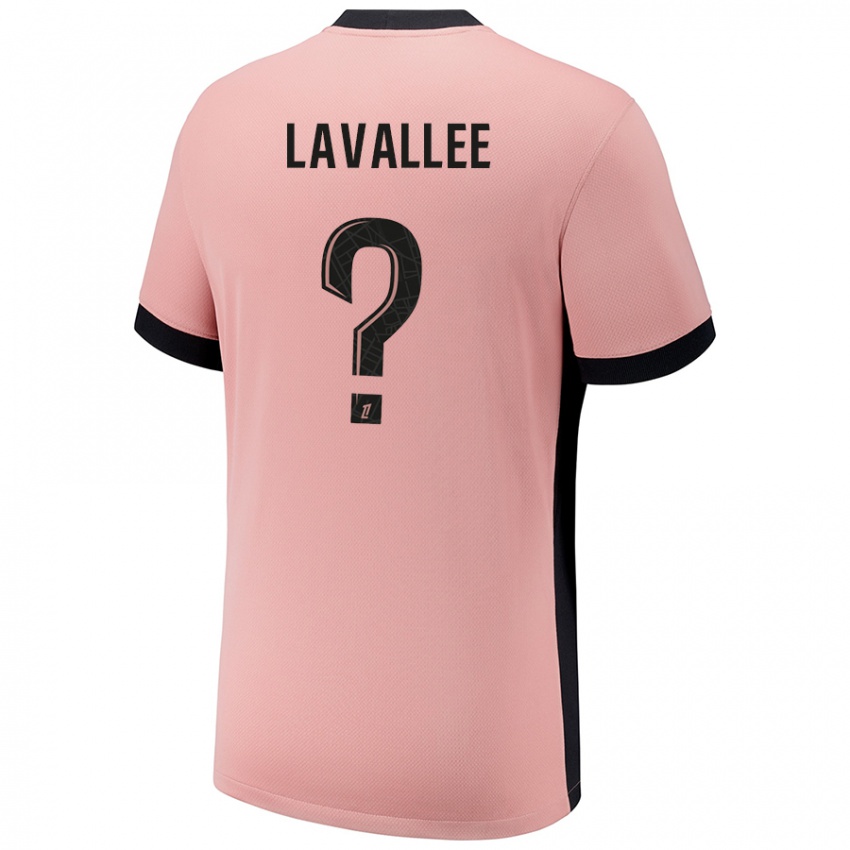 Enfant Maillot Lucas Lavallee #0 Rouille Rose Troisieme 2024/25 T-Shirt Belgique