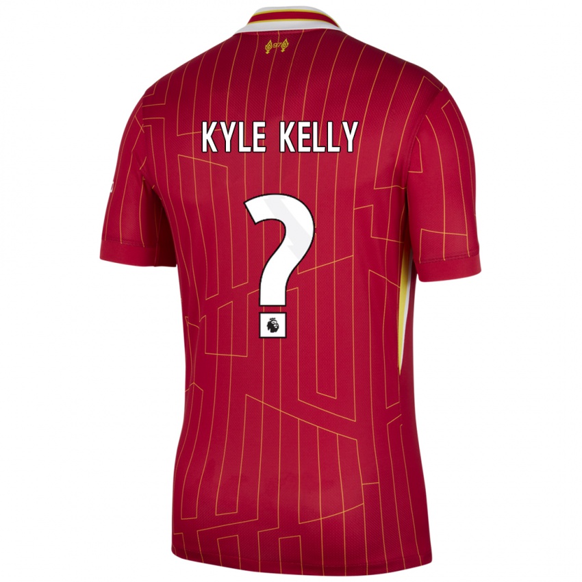 Homme Maillot Kyle Kelly #0 Rouge Jaune Blanc Tenues Domicile 2024/25 T-Shirt Belgique