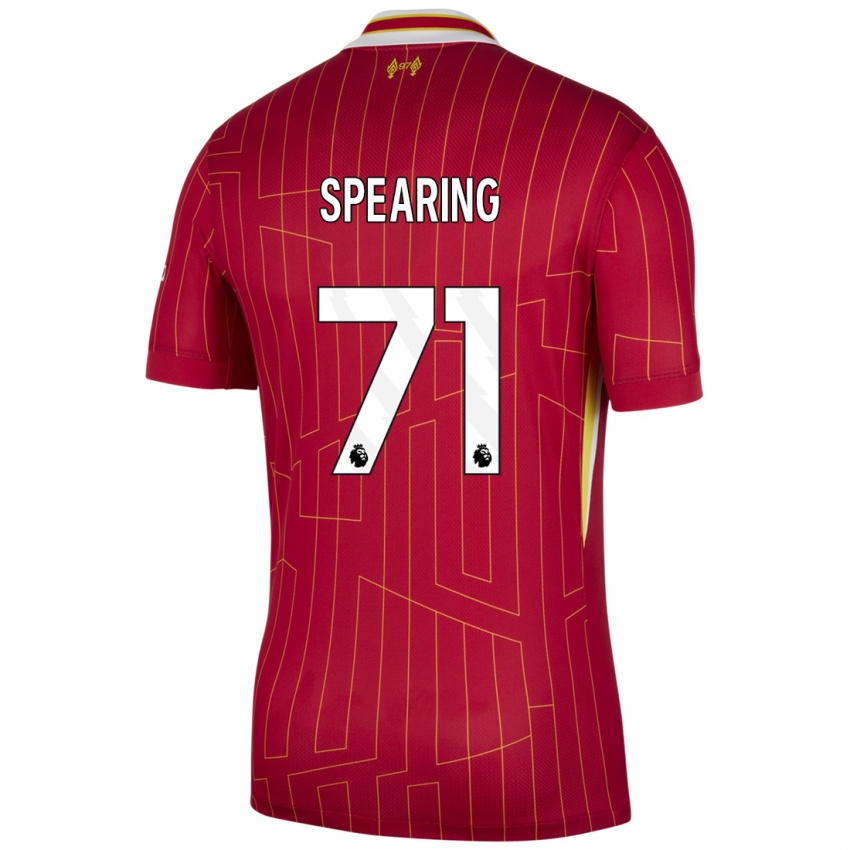 Homme Maillot Jay Spearing #71 Rouge Jaune Blanc Tenues Domicile 2024/25 T-Shirt Belgique