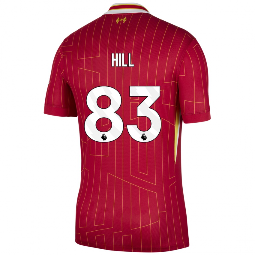 Heren Thomas Hill #83 Rood Geel Wit Thuisshirt Thuistenue 2024/25 T-Shirt België