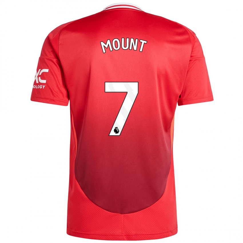 Homme Maillot Mason Mount #7 Rouge Vif Tenues Domicile 2024/25 T-Shirt Belgique