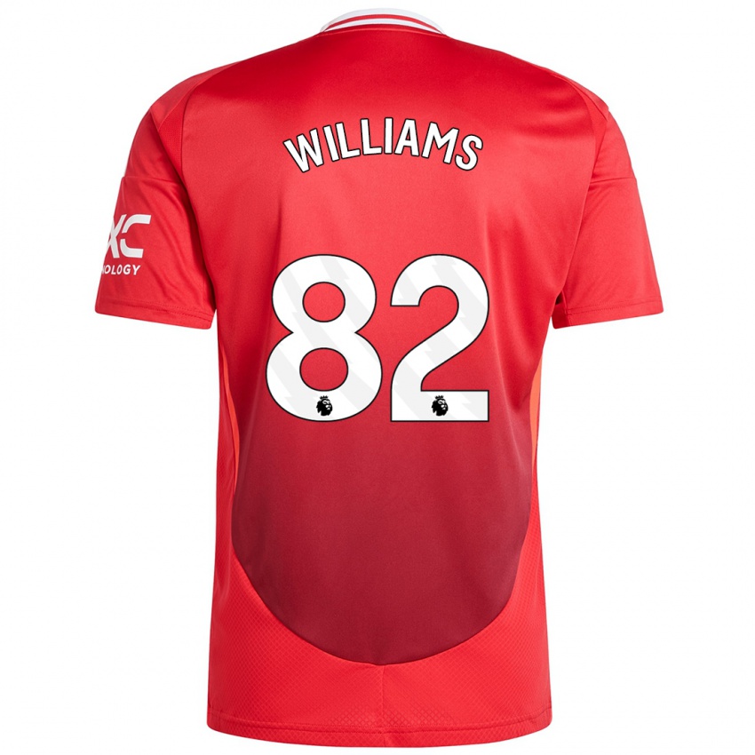 Homme Maillot Ethan Williams #82 Rouge Vif Tenues Domicile 2024/25 T-Shirt Belgique