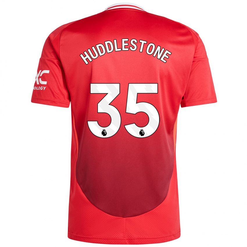 Homme Maillot Tom Huddlestone #35 Rouge Vif Tenues Domicile 2024/25 T-Shirt Belgique