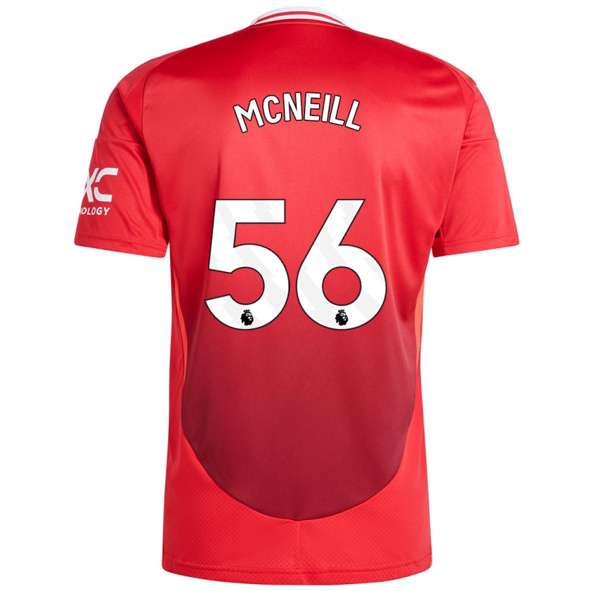 Homme Maillot Charlie Mcneill #56 Rouge Vif Tenues Domicile 2024/25 T-Shirt Belgique