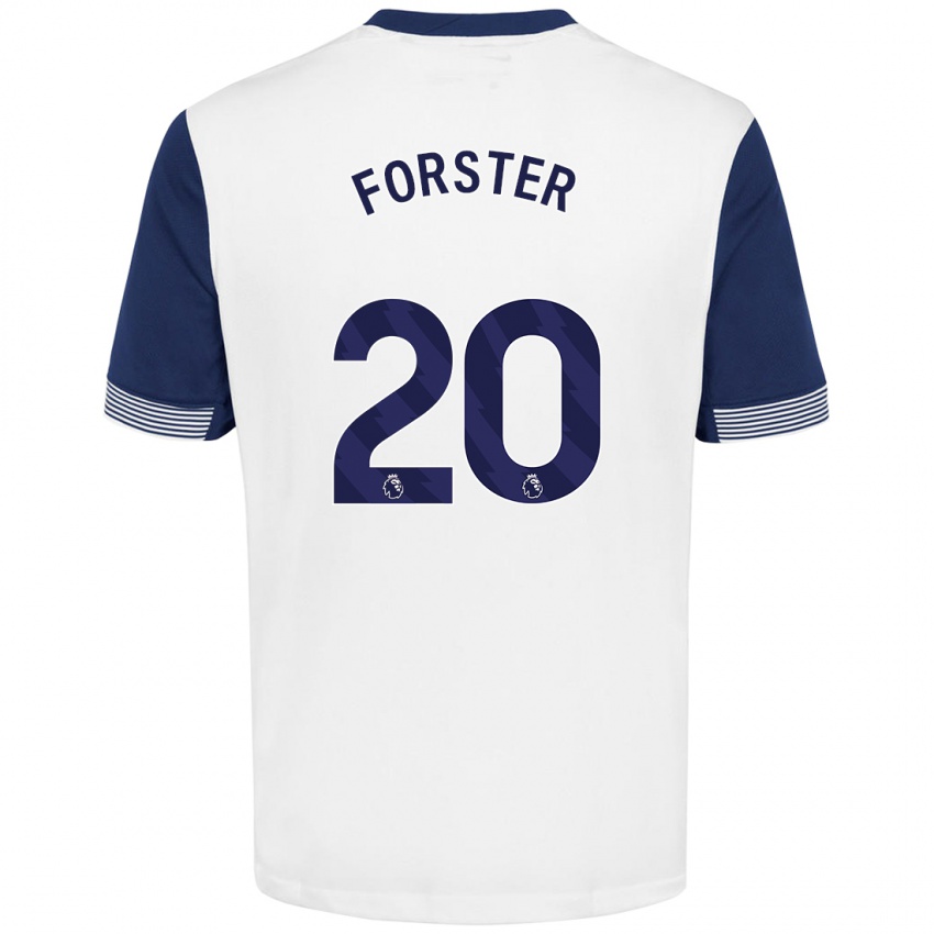 Heren Fraser Forster #20 Wit Blauw Thuisshirt Thuistenue 2024/25 T-Shirt België