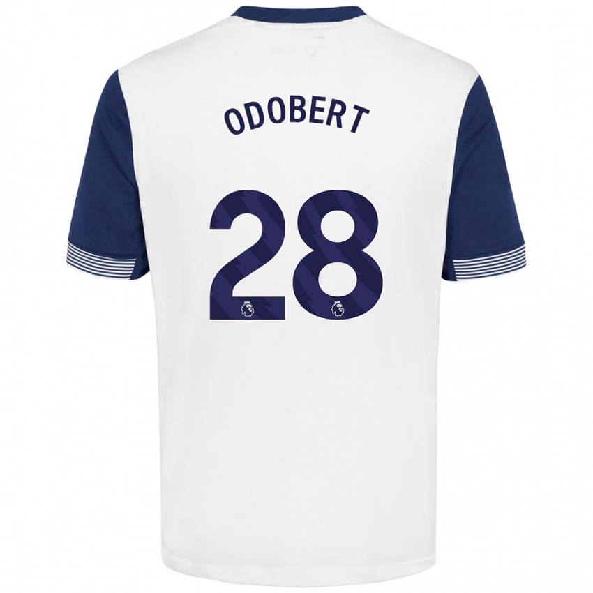 Heren Wilson Odobert #28 Wit Blauw Thuisshirt Thuistenue 2024/25 T-Shirt België