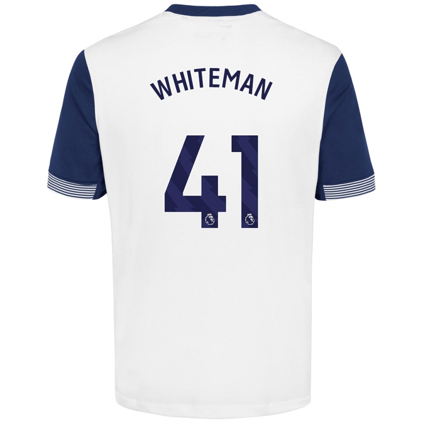 Heren Alfie Whiteman #41 Wit Blauw Thuisshirt Thuistenue 2024/25 T-Shirt België