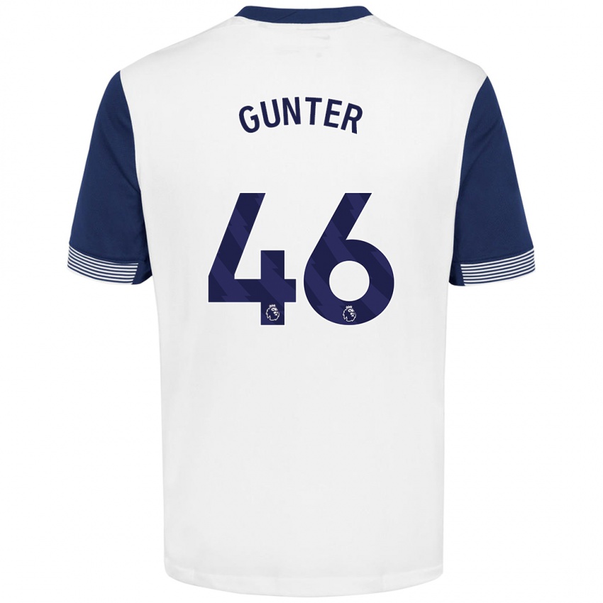 Heren Luca Gunter #46 Wit Blauw Thuisshirt Thuistenue 2024/25 T-Shirt België