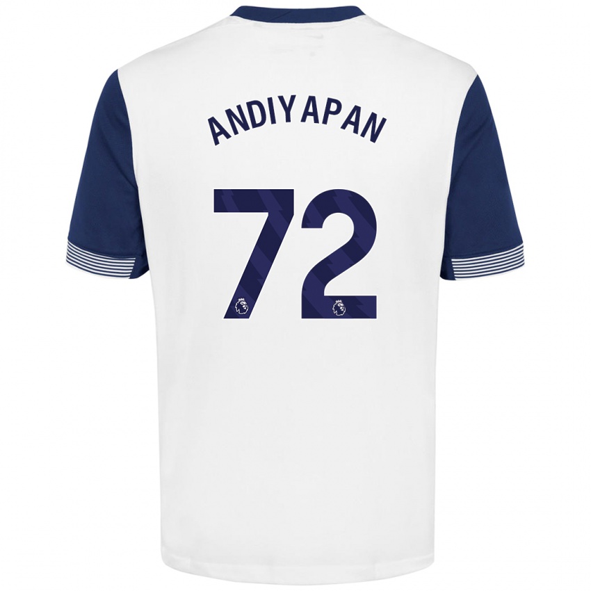 Heren William Andiyapan #72 Wit Blauw Thuisshirt Thuistenue 2024/25 T-Shirt België