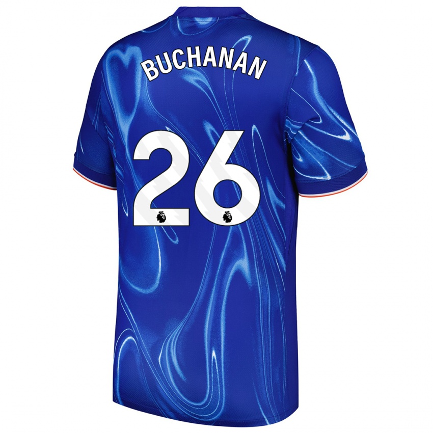 Herren Kadeisha Buchanan #26 Blau Weiß Heimtrikot Trikot 2024/25 T-Shirt Belgien