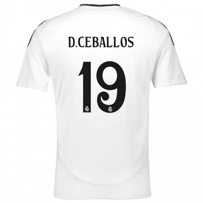 Heren Dani Ceballos #19 Wit Thuisshirt Thuistenue 2024/25 T-Shirt België