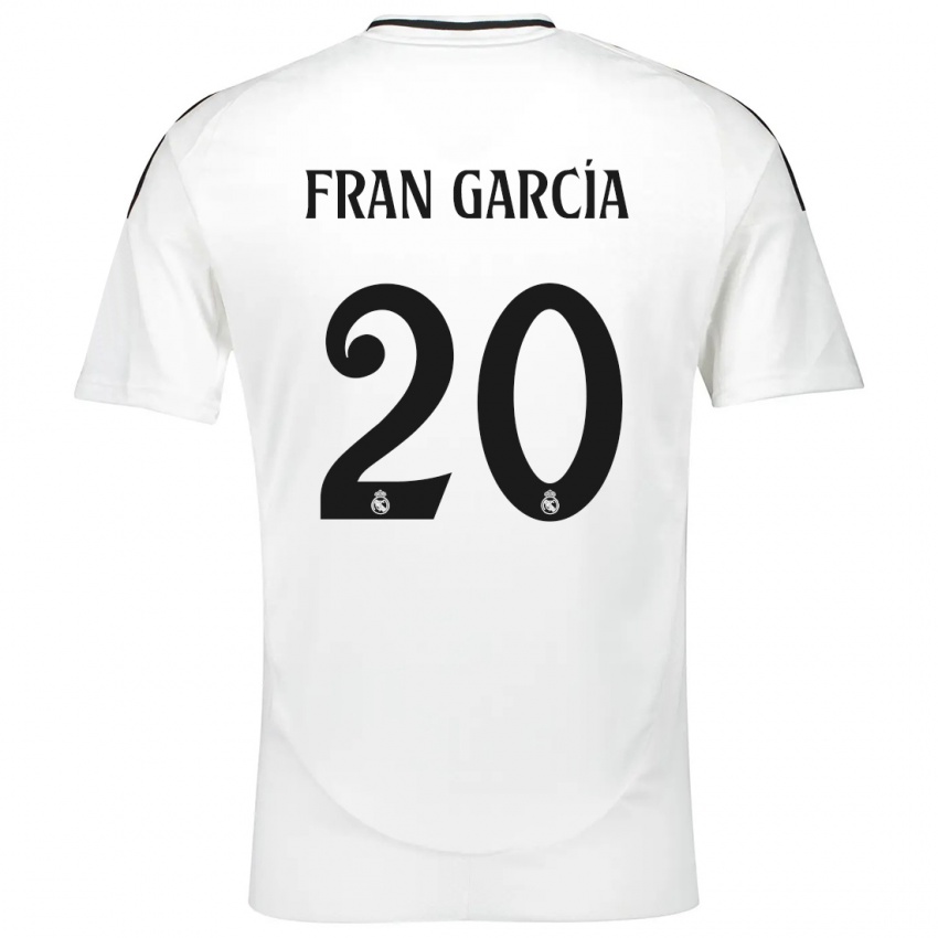 Herren Fran García #20 Weiß Heimtrikot Trikot 2024/25 T-Shirt Belgien