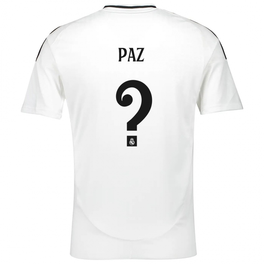 Herren Nico Paz #0 Weiß Heimtrikot Trikot 2024/25 T-Shirt Belgien