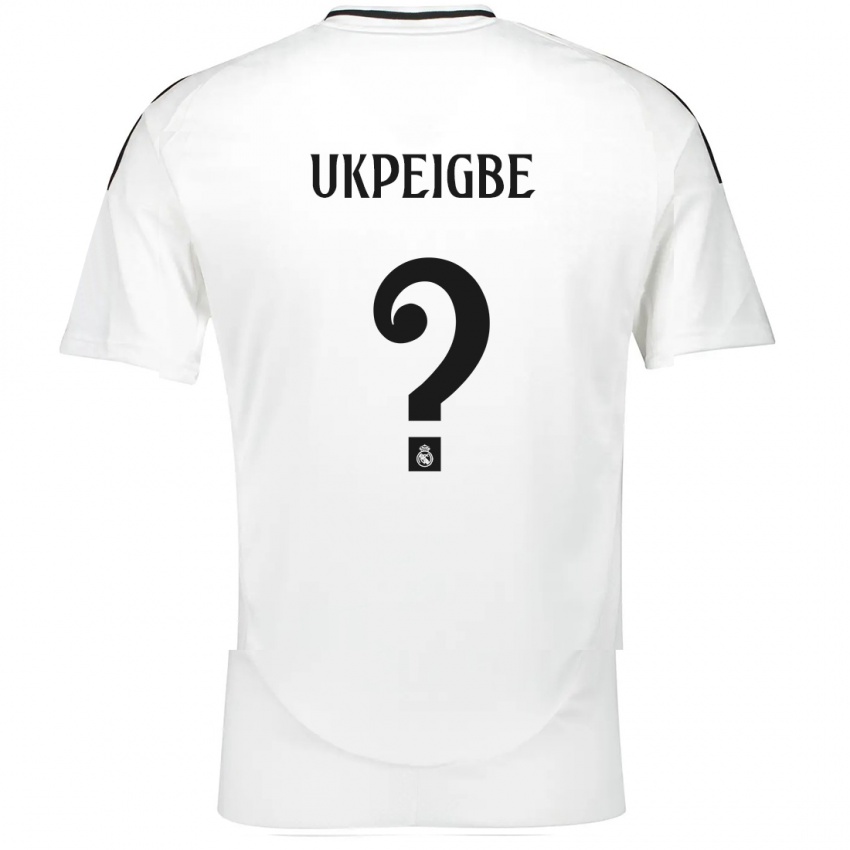 Herren Melvin Ukpeigbe #0 Weiß Heimtrikot Trikot 2024/25 T-Shirt Belgien