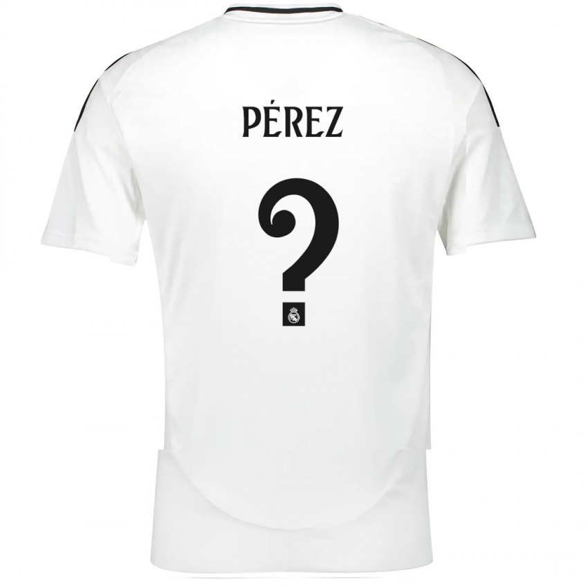 Herren Adrián Pérez #0 Weiß Heimtrikot Trikot 2024/25 T-Shirt Belgien