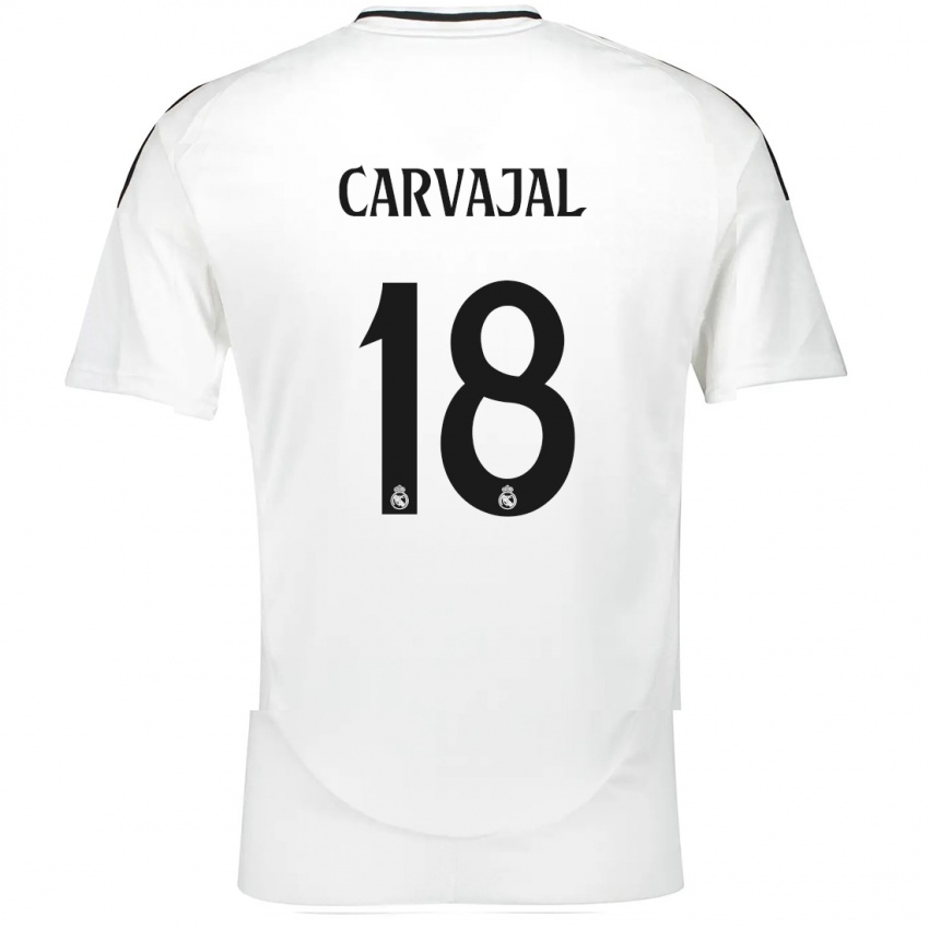 Heren Angel Carvajal #18 Wit Thuisshirt Thuistenue 2024/25 T-Shirt België