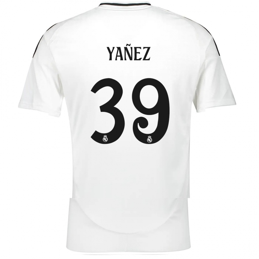 Herren Daniel Yañez #39 Weiß Heimtrikot Trikot 2024/25 T-Shirt Belgien