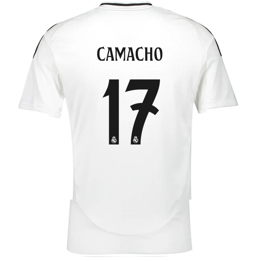 Herren Carla Camacho #17 Weiß Heimtrikot Trikot 2024/25 T-Shirt Belgien