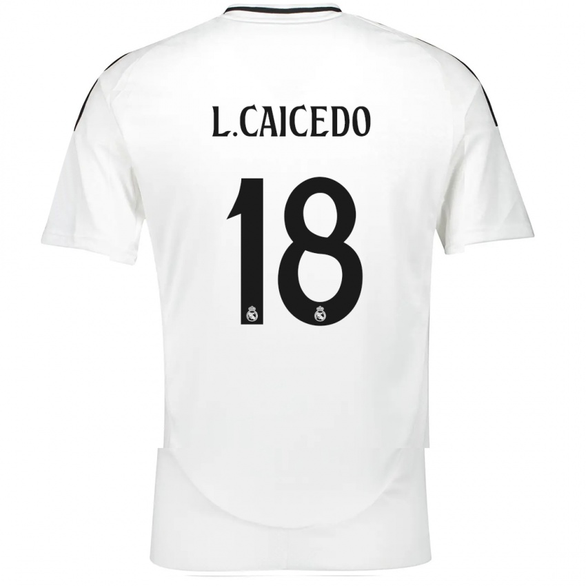 Herren Linda Caicedo #18 Weiß Heimtrikot Trikot 2024/25 T-Shirt Belgien