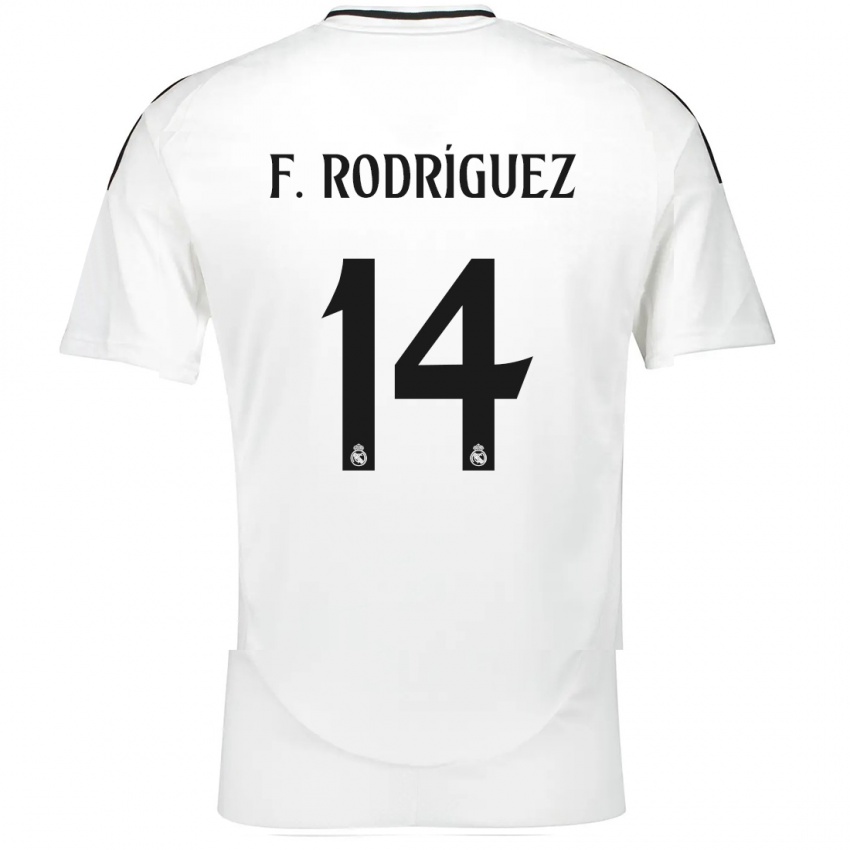 Herren Fer Rodríguez #14 Weiß Heimtrikot Trikot 2024/25 T-Shirt Belgien