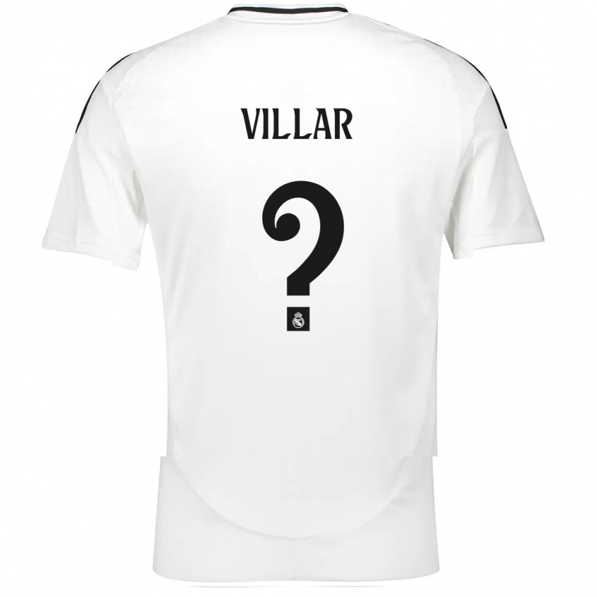 Herren Javi Villar #0 Weiß Heimtrikot Trikot 2024/25 T-Shirt Belgien