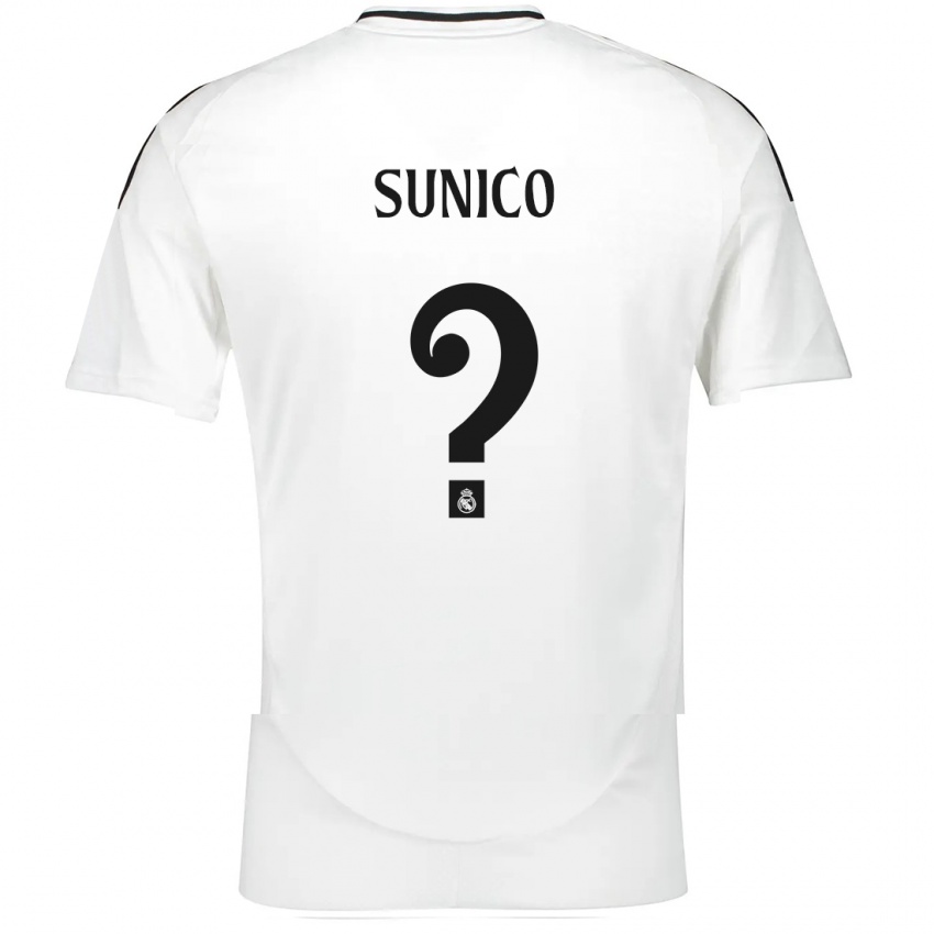 Herren Guillermo Sunico #0 Weiß Heimtrikot Trikot 2024/25 T-Shirt Belgien