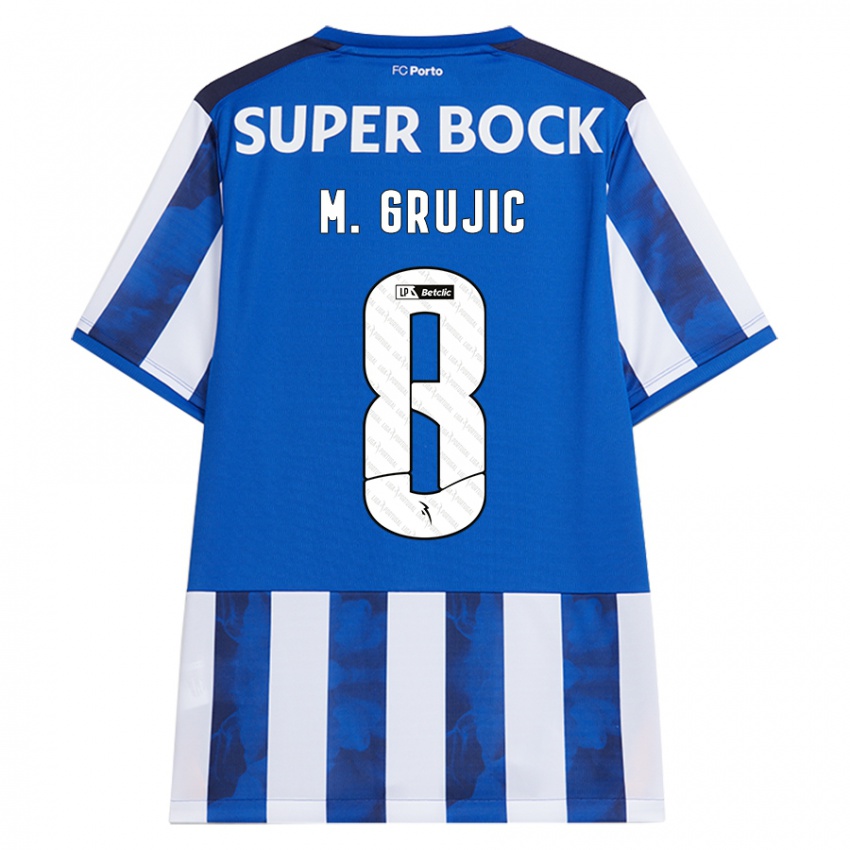 Heren Marko Grujic #8 Blauw Wit Thuisshirt Thuistenue 2024/25 T-Shirt België