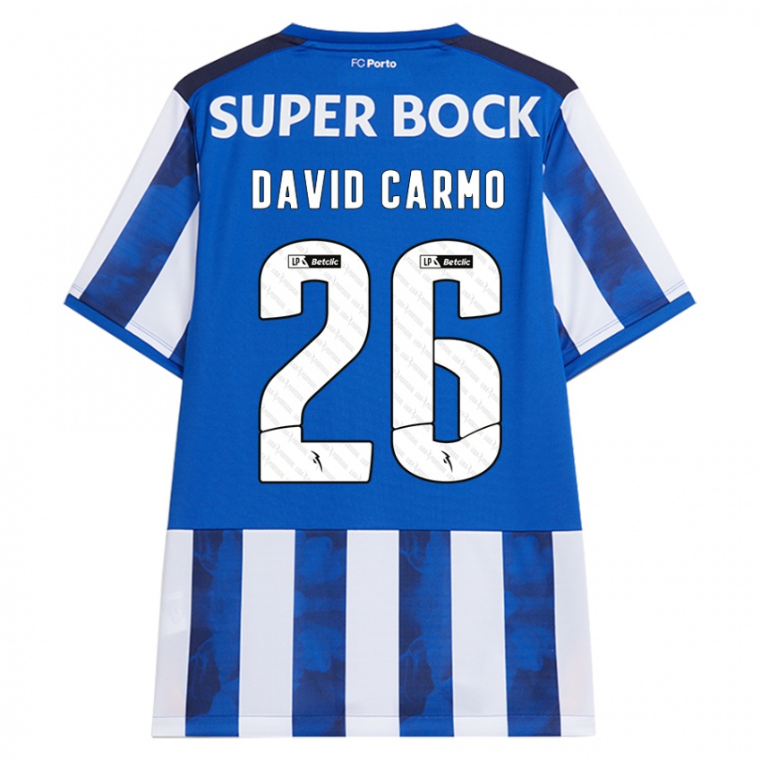 Heren David Carmo #26 Blauw Wit Thuisshirt Thuistenue 2024/25 T-Shirt België