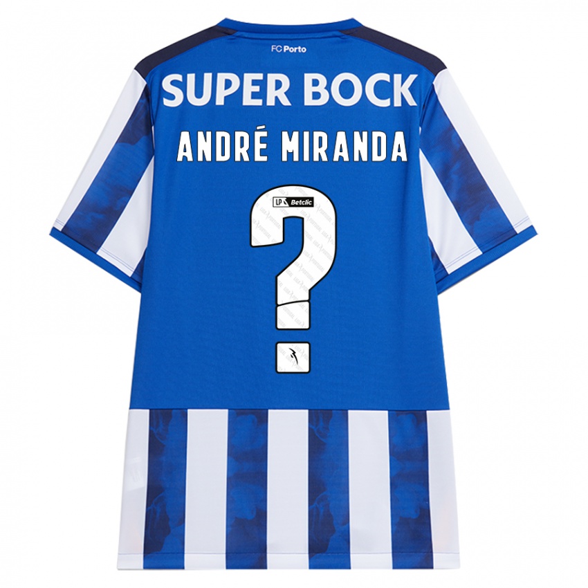 Heren André Miranda #0 Blauw Wit Thuisshirt Thuistenue 2024/25 T-Shirt België