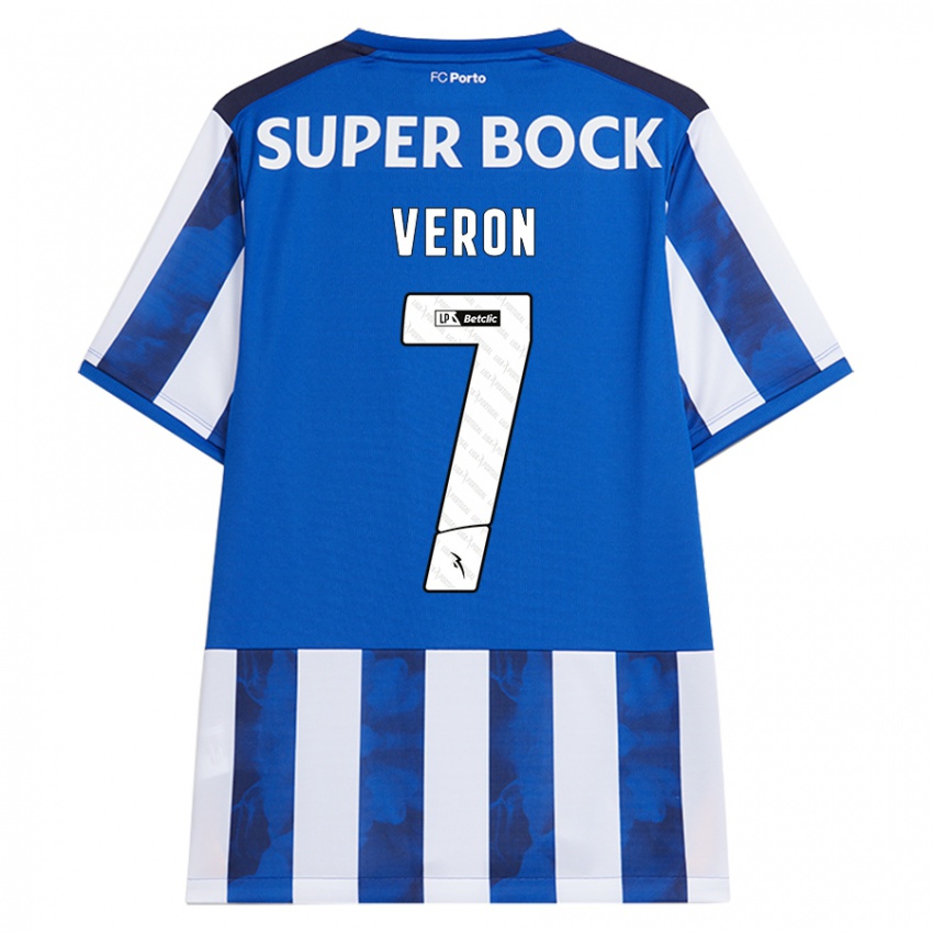 Heren Gabriel Veron #7 Blauw Wit Thuisshirt Thuistenue 2024/25 T-Shirt België