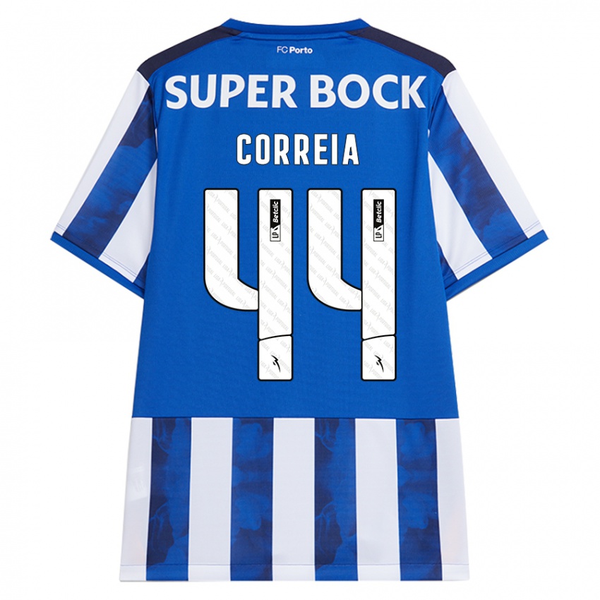 Heren Romain Correia #44 Blauw Wit Thuisshirt Thuistenue 2024/25 T-Shirt België