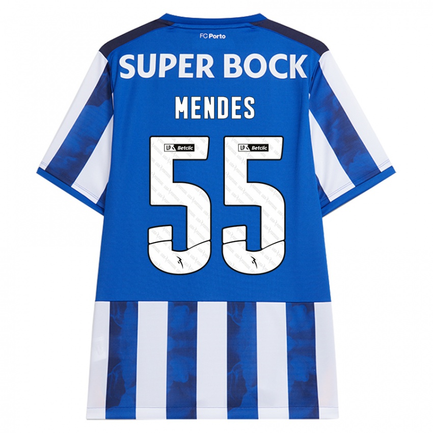 Heren Joao Mendes #55 Blauw Wit Thuisshirt Thuistenue 2024/25 T-Shirt België