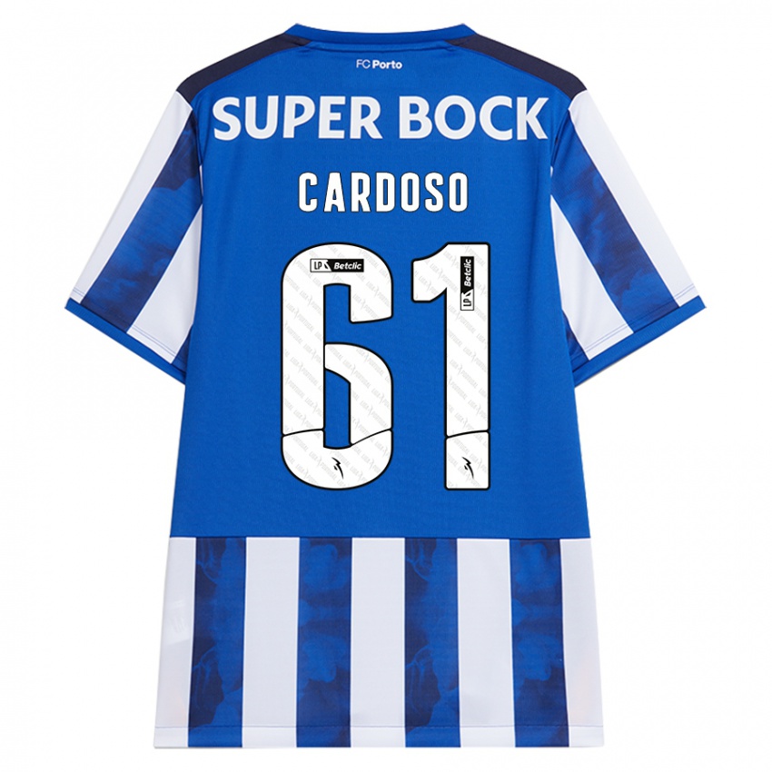 Heren Ivan Cardoso #61 Blauw Wit Thuisshirt Thuistenue 2024/25 T-Shirt België