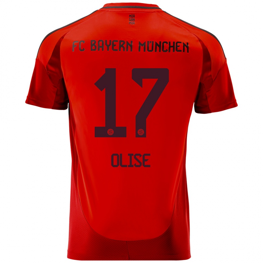 Heren Michael Olise #17 Rood Thuisshirt Thuistenue 2024/25 T-Shirt België