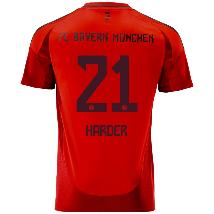 Heren Pernille Harder #21 Rood Thuisshirt Thuistenue 2024/25 T-Shirt België