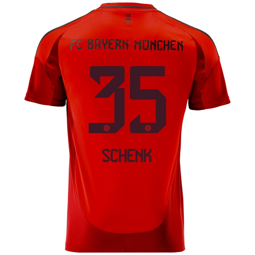 Herren Johannes Schenk #35 Rot Heimtrikot Trikot 2024/25 T-Shirt Belgien