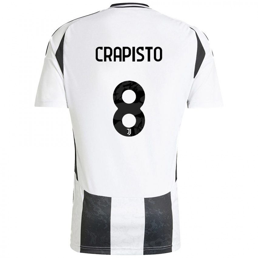 Heren Francesco Crapisto #8 Wit Zwart Thuisshirt Thuistenue 2024/25 T-Shirt België