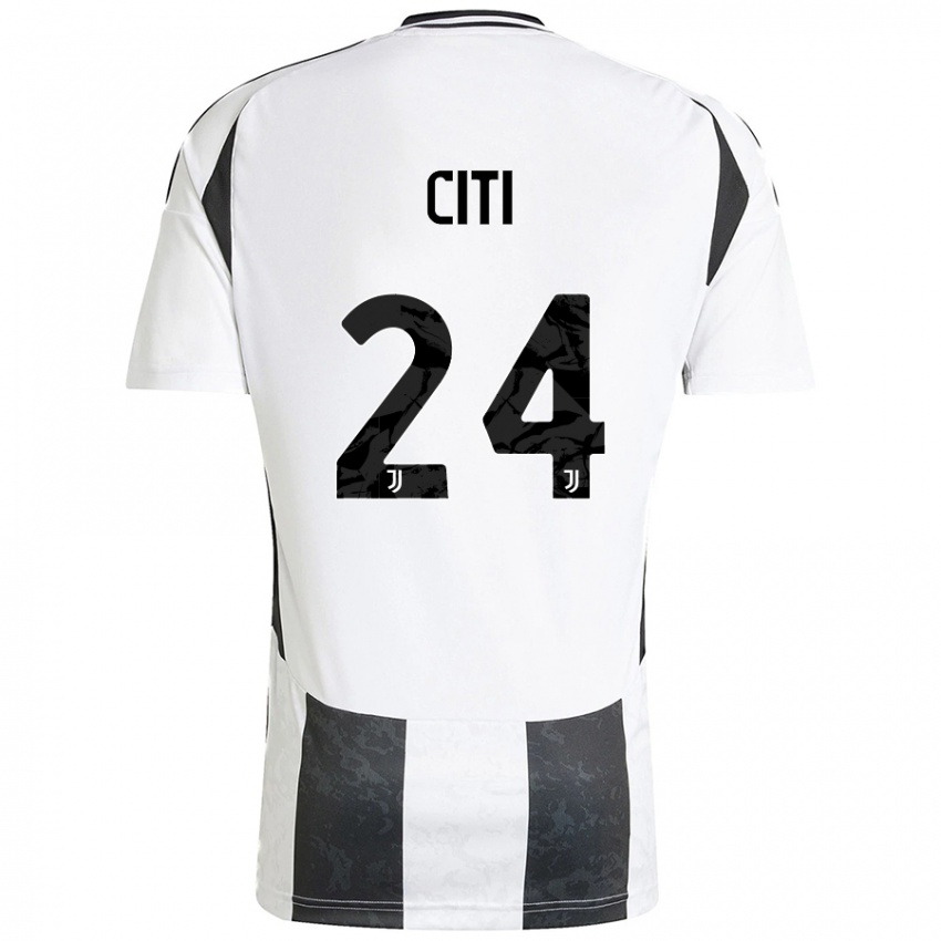 Homme Maillot Alessandro Citi #24 Blanc Noir Tenues Domicile 2024/25 T-Shirt Belgique