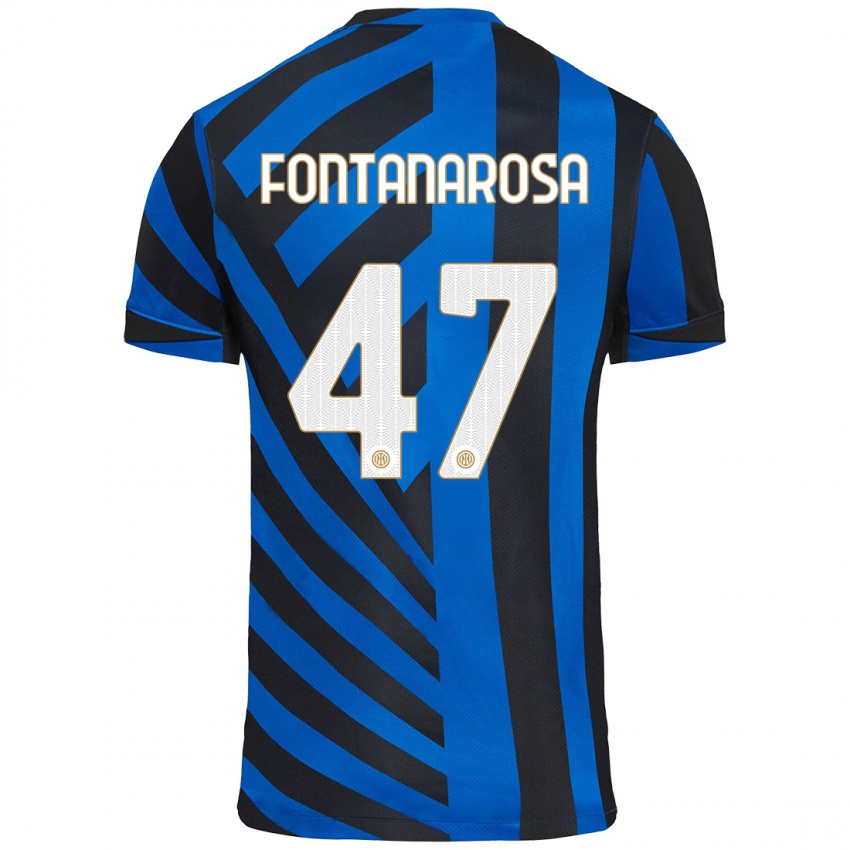 Heren Alessandro Fontanarosa #47 Blauw Zwart Thuisshirt Thuistenue 2024/25 T-Shirt België