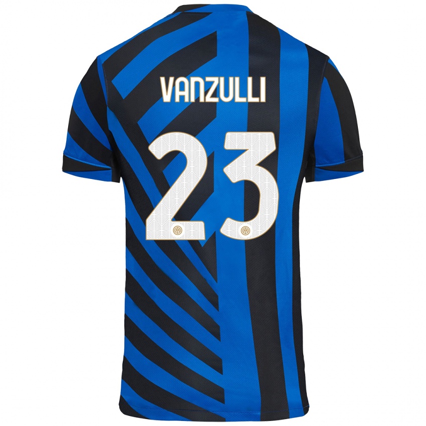 Heren Marco Vanzulli #23 Blauw Zwart Thuisshirt Thuistenue 2024/25 T-Shirt België