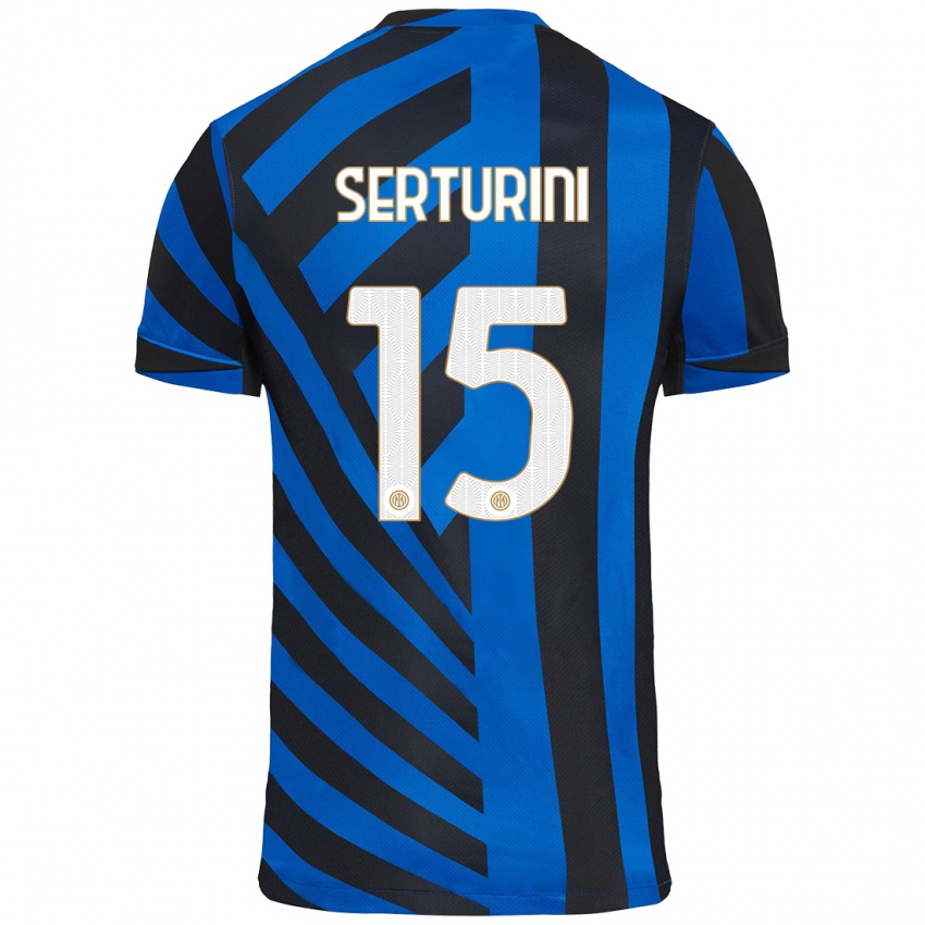 Heren Annamaria Serturini #15 Blauw Zwart Thuisshirt Thuistenue 2024/25 T-Shirt België