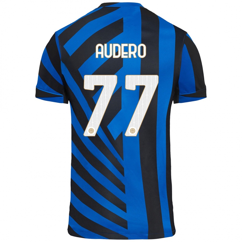 Heren Emil Audero #77 Blauw Zwart Thuisshirt Thuistenue 2024/25 T-Shirt België