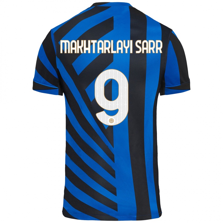 Heren Amadou Makhtarlayi Sarr #9 Blauw Zwart Thuisshirt Thuistenue 2024/25 T-Shirt België